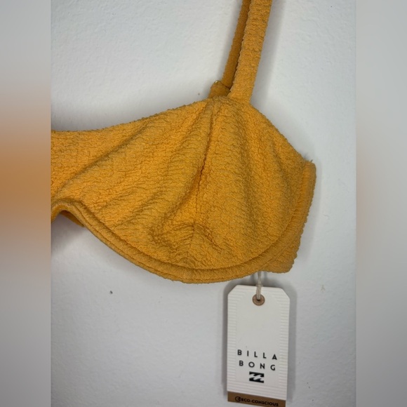 Billabong Yellow textured swim top - Picture 3 of 10